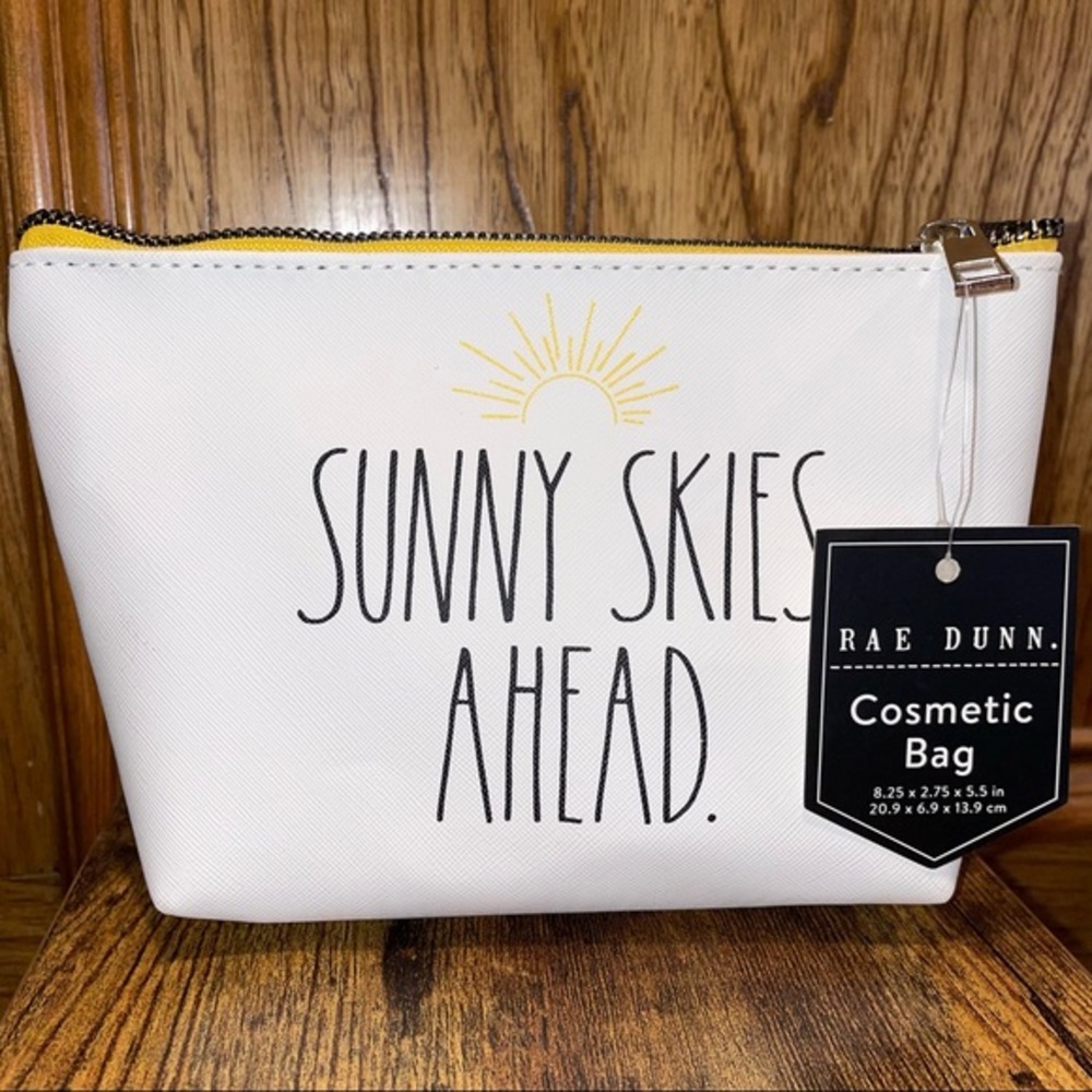 Rae Dunn SUNNY SKIES AHEAD Cosmetic Bag Brand New!